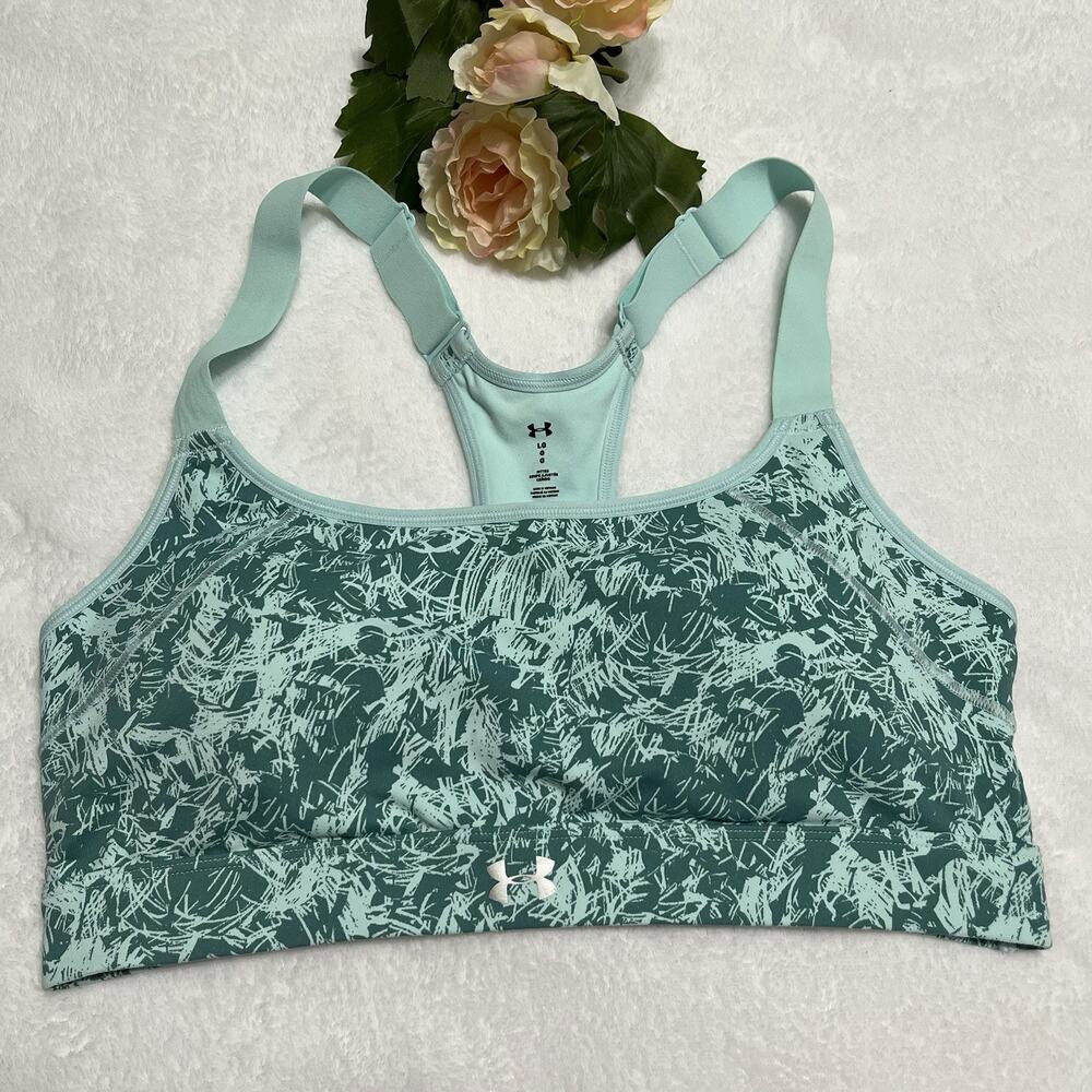 Under Armour Women’s High Impact Sports Fitted Bra Size Large Turquoise Padded